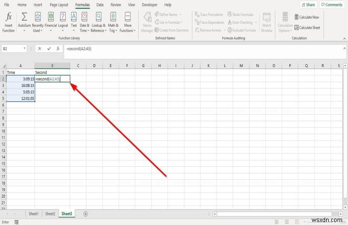 Microsoft Excel에서 시, 분, 초 함수를 사용하는 방법 