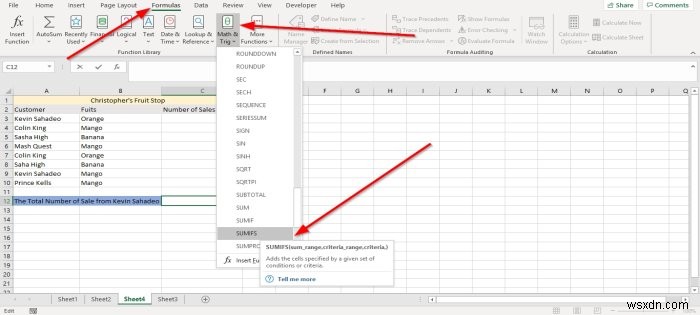 Microsoft Excel에서 SUMIF 및 SUMIFS 함수를 사용하는 방법 