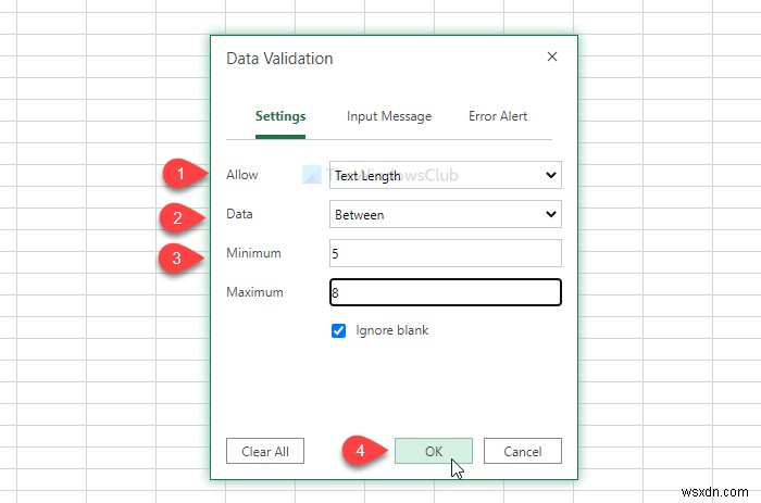 Excel 및 Google 스프레드시트에서 글자 수 제한을 설정하는 방법 