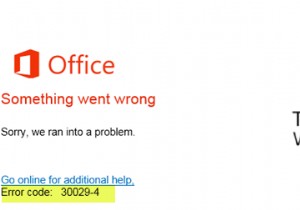 Windows 10에서 Microsoft Office 오류 코드 30029-4, 30029-1011, 30094-1011, 30183-39, 30088-4 수정 