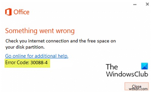 Windows 10에서 Microsoft Office 오류 코드 30029-4, 30029-1011, 30094-1011, 30183-39, 30088-4 수정 