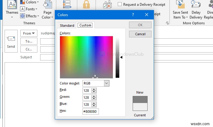 Outlook 이메일에 배경색과 이미지를 추가하거나 변경하는 방법