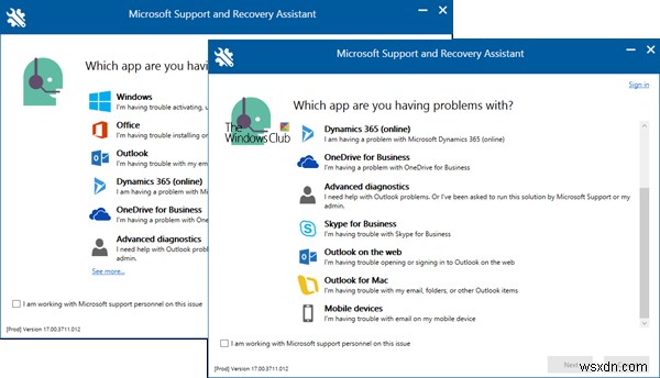 Microsoft 지원 및 복구 도우미는 Office 및 기타 문제를 해결하는 데 도움이 됩니다. 