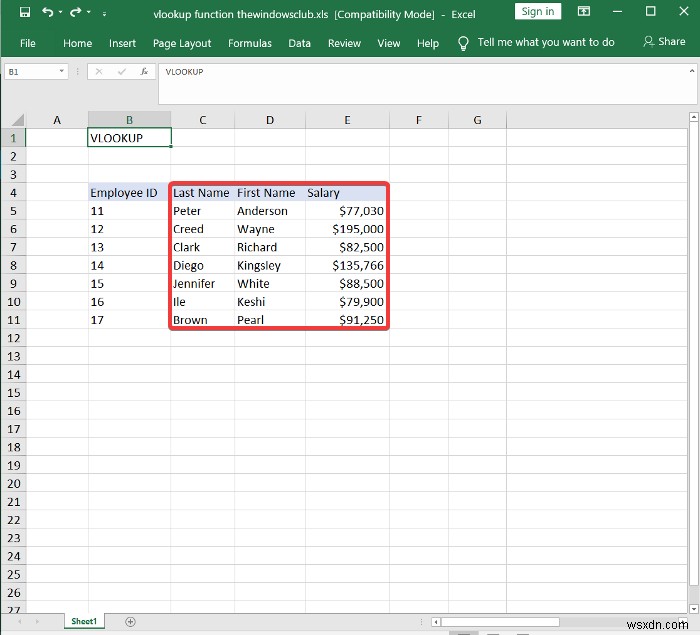 Excel에서 VLOOKUP 함수를 작성, 빌드 및 사용하는 방법 