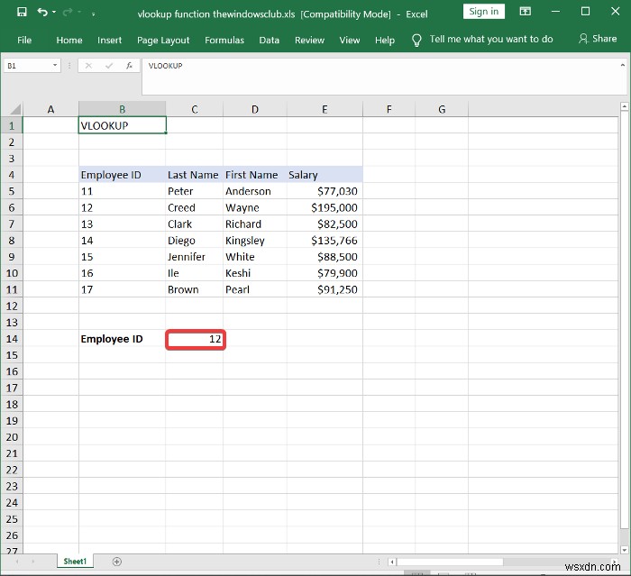 Excel에서 VLOOKUP 함수를 작성, 빌드 및 사용하는 방법 