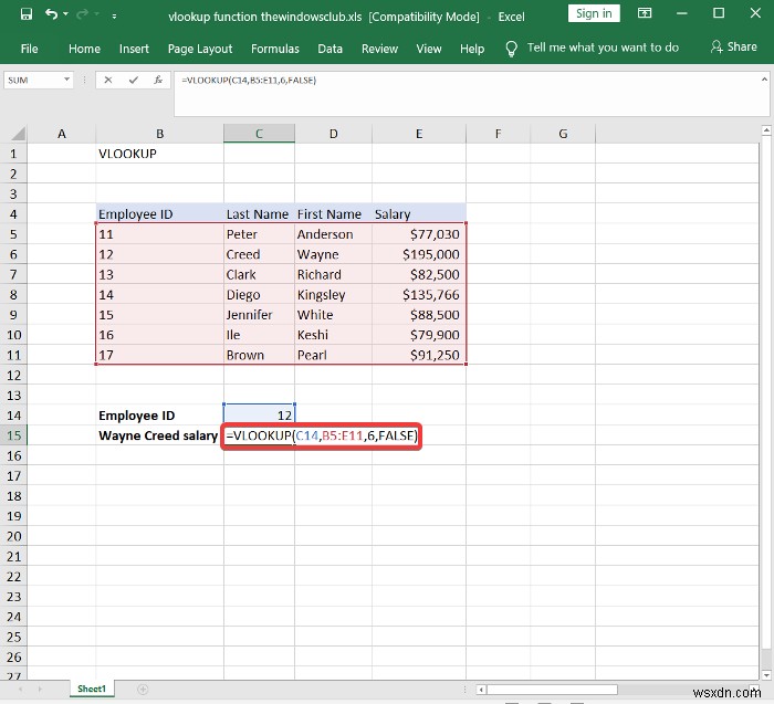 Excel에서 VLOOKUP 함수를 작성, 빌드 및 사용하는 방법 