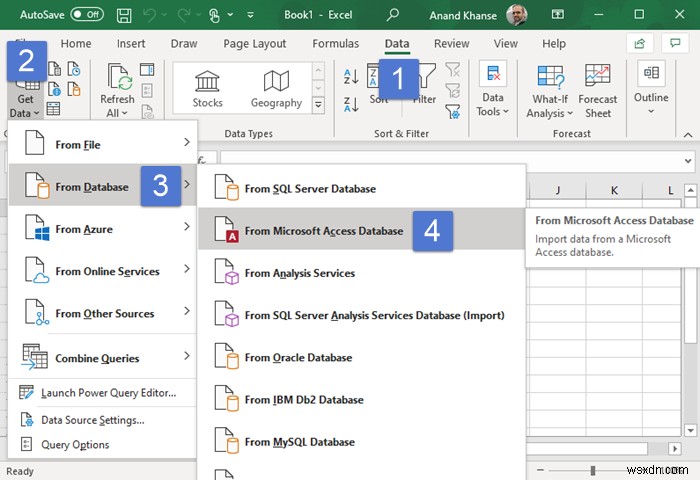 Microsoft Access 데이터를 Microsoft Excel로 가져오는 방법 