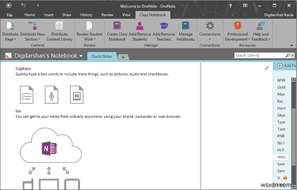 조직에 OneNote 수업용 전자 필기장 추가 기능을 설치하는 방법 