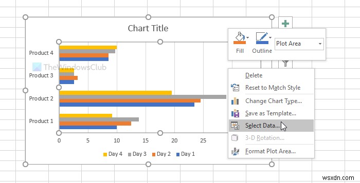 Microsoft Excel 그래프 또는 차트에서 데이터 계열 이름을 변경하는 방법 