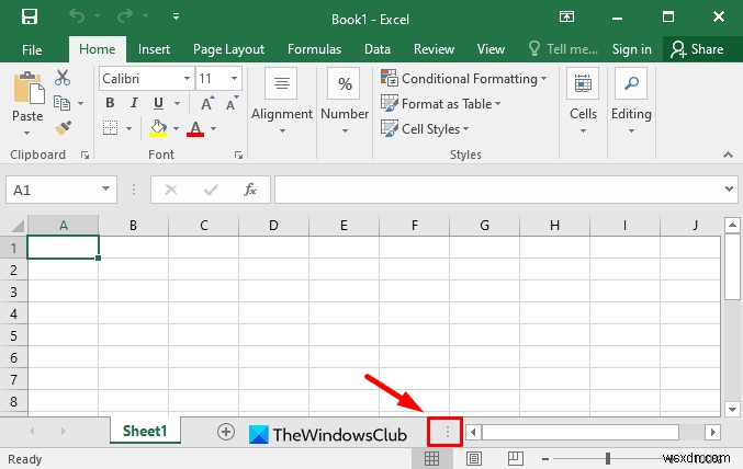 Excel 스프레드시트에서 스크롤 막대를 표시하거나 숨기는 방법 