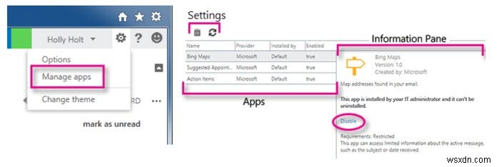 앱 또는 추가 기능에서 문제가 감지되었습니다 – Outlook 오류 메시지 