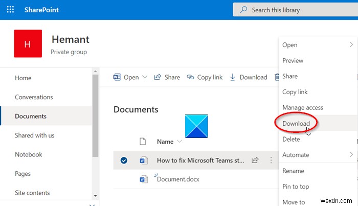 SharePoint는 SharePoint 라이브러리에서 Office 문서를 열 수 없습니다. 