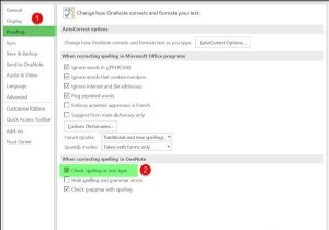Windows 11/10의 OneNote에서 맞춤법 검사 비활성화하는 방법