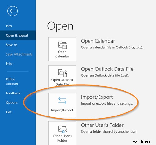 Outlook 이메일 폴더를 Windows 10 데스크톱에 백업하는 방법 