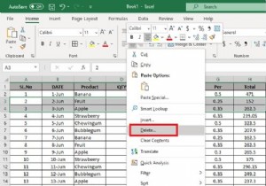 한 번에 Microsoft Excel에서 여러 행을 삭제하는 방법 