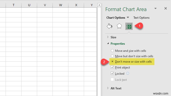 Excel 스프레드시트에서 차트 위치를 잠그는 방법 