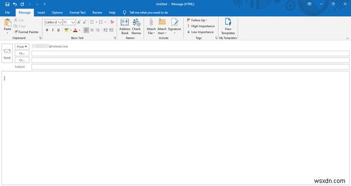 기능을 사용하여 Outlook 앱에서 새 이메일을 만드는 방법 