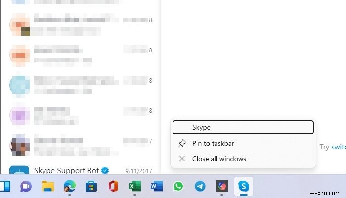 Windows 11/10에서 시스템 트레이로 Skype를 최소화하는 방법