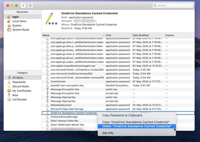 Mac용 OneDrive에서 다른 계정 오류를 동기화하고 있습니다. 