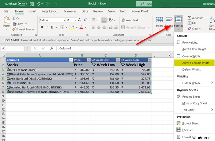 주식 시세를 사용하여 Excel에서 실시간 주가를 가져오는 방법
