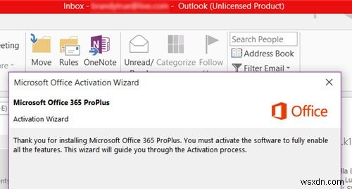 Office 앱의 Microsoft 365 라이선스 없는 제품 오류 수정
