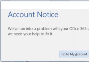 Office 365 구독의 계정 알림 오류 메시지 수정