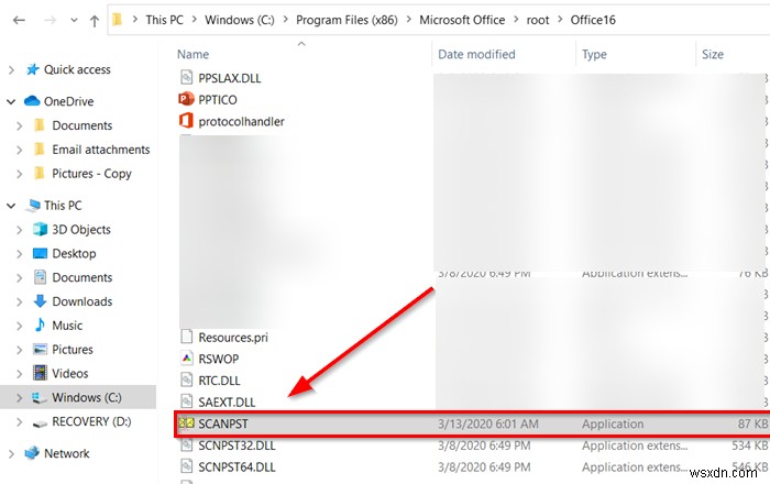 Microsoft Outlook에서 알 수 없는 오류 0x80040600 수정