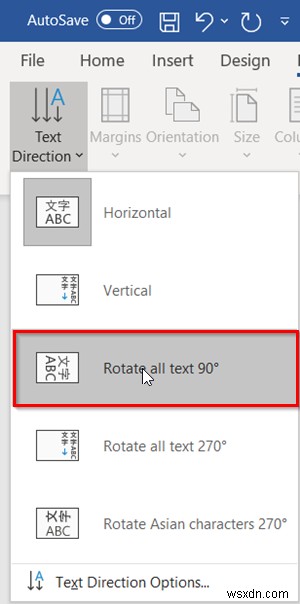 Microsoft Word에서 텍스트 방향을 변경하는 방법 