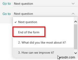 Microsoft Forms에서 분기를 추가하는 방법