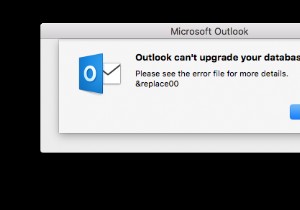 macOS에서 Outlook 데이터베이스 업그레이드 오류 해결 방법