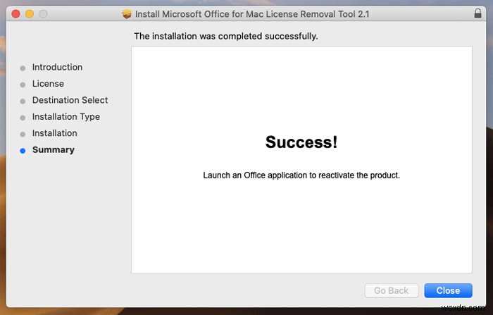 라이선스 제거 도구를 사용하여 Mac에서 Office 라이선스를 제거하는 방법 