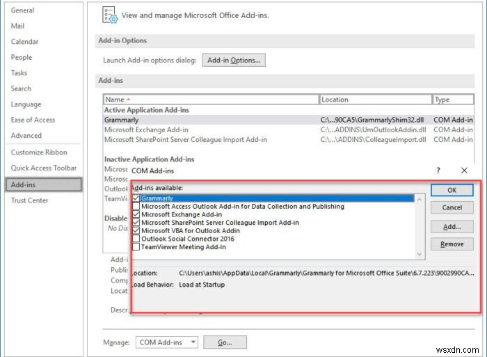 Microsoft Outlook을 시작할 수 없습니다. Outlook 창을 열 수 없습니다. 