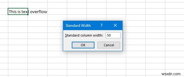Excel에서 텍스트 오버플로를 방지하는 방법