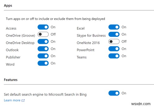 Office 365에서 Microsoft Bing Search 설치를 차단하는 방법 