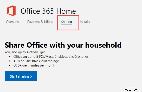 친구 및 가족과 Office 365 구독을 공유하는 방법 