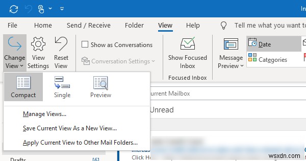 Microsoft Outlook에서 받은 편지함 보기를 생성, 변경 및 관리하는 방법 