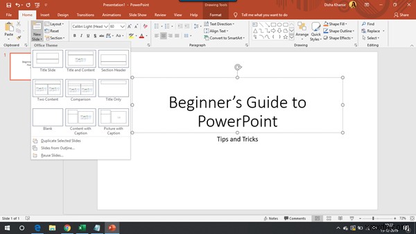 초보자를 위한 Microsoft PowerPoint 자습서