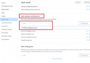 Microsoft Outlook에서 수신 허용 - 보낸 사람 목록에 연락처 추가하는 방법