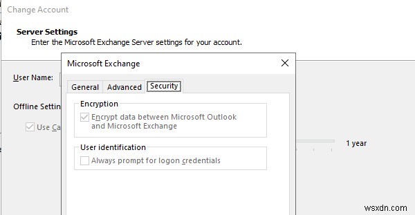 Microsoft Exchange에 연결할 수 없습니다. Outlook이 온라인 상태이거나 연결되어 있어야 합니다. 