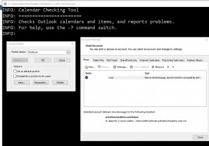 Outlook 일정 확인 도구(CalCheck)는 항목 문제를 보고합니다. 