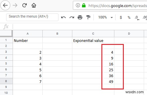 Excel에서 셀 범위의 숫자를 기하급수적으로 계산하는 방법 