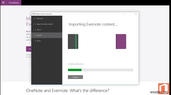 OneNote 가져오기 도구를 사용하여 EverNote에서 OneNote로 노트 마이그레이션 