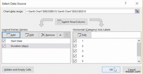 Microsoft Excel을 사용하여 Gantt 차트를 만드는 방법 