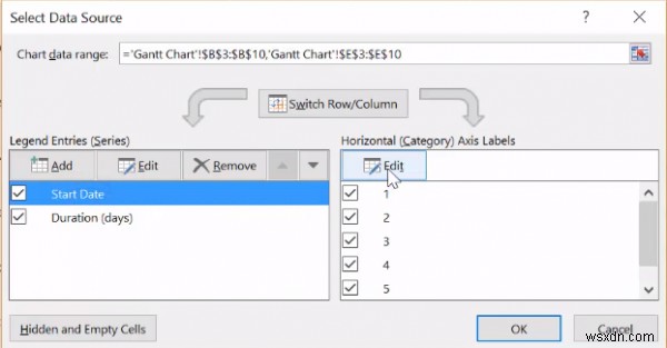 Microsoft Excel을 사용하여 Gantt 차트를 만드는 방법 