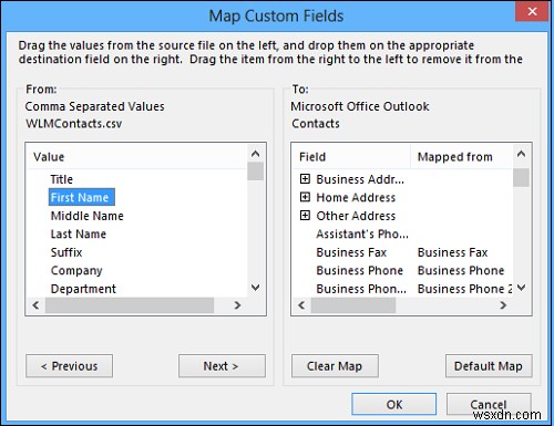 피플 앱에서 Microsoft Outlook으로 연락처를 가져오는 방법 