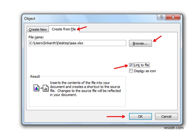 Word 문서에 Excel 스프레드시트를 삽입하는 방법 