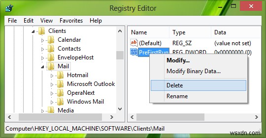 Outlook에서 요청한 작업 오류를 수행하는 데 연결된 전자 메일 프로그램이 없습니다. 