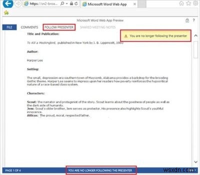 Microsoft Word에서 프레젠테이션 모드를 사용하는 방법 