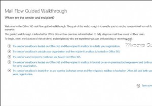 Microsoft의 Office 365 메일 흐름 문제 해결사 