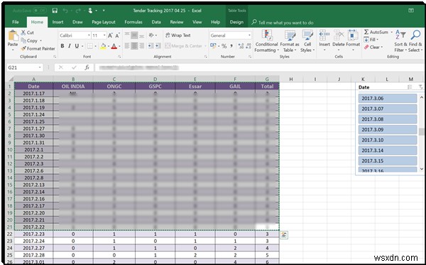 Microsoft PowerPoint에서 Excel 워크시트의 데이터 일부를 연결하는 방법 